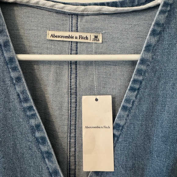 Abercrombie & Fitch Blue Denim Midi Dress - Picture 4 of 4
